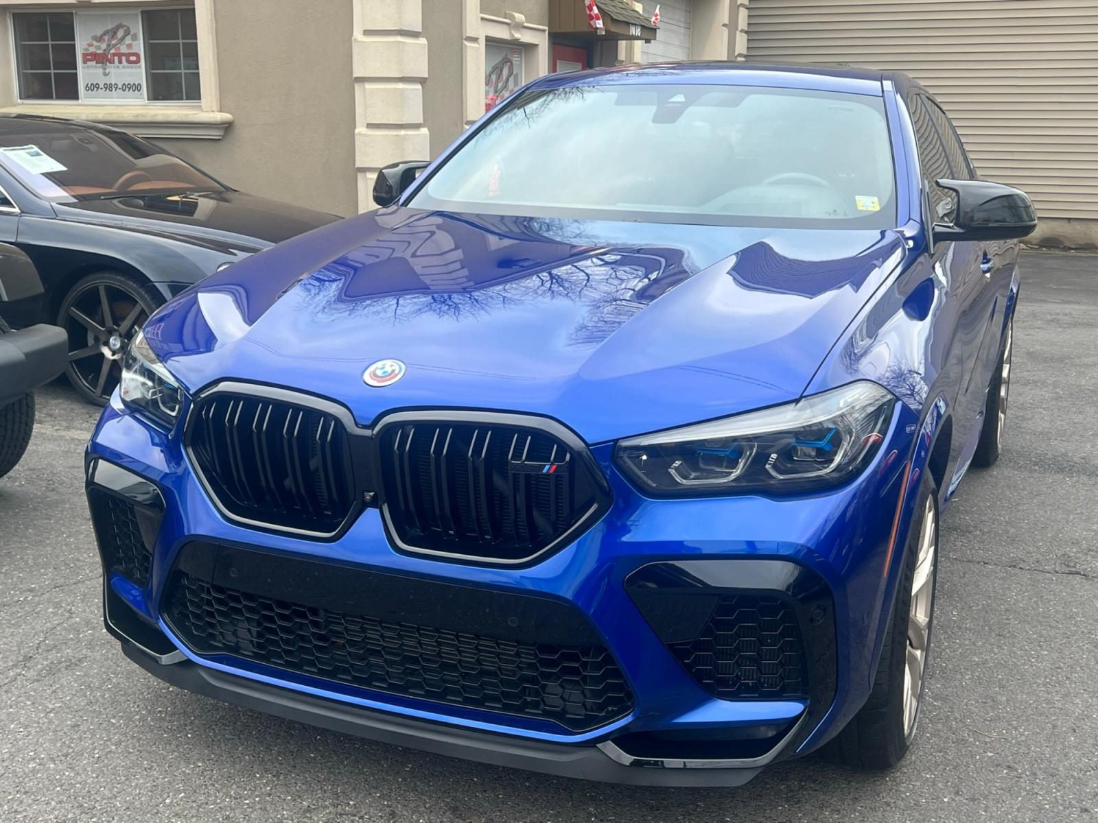 2022 Blue /Red/Black BMW X6 M Base (5YMCY0C07N9) with an 4.4L V8 DOHC 32V engine, 8A transmission, located at 1018 Brunswick Ave, Trenton, NJ, 08638, (609) 989-0900, 40.240086, -74.748085 - Holy Cow and Wow!!...That is the description on this absolutely stunning BMW X6 M Competition! Ordered by Anthony himself with the best color choice of Marina Bay Blue metallic and Red Interior to stand out on the road and to any enthusiast of the BMW X series! Executive Pkg. includes Remote Start, - Photo #19